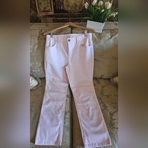 NWOT Chico's Girlfriend Slim Leg Anklet Pants In Soft Pink